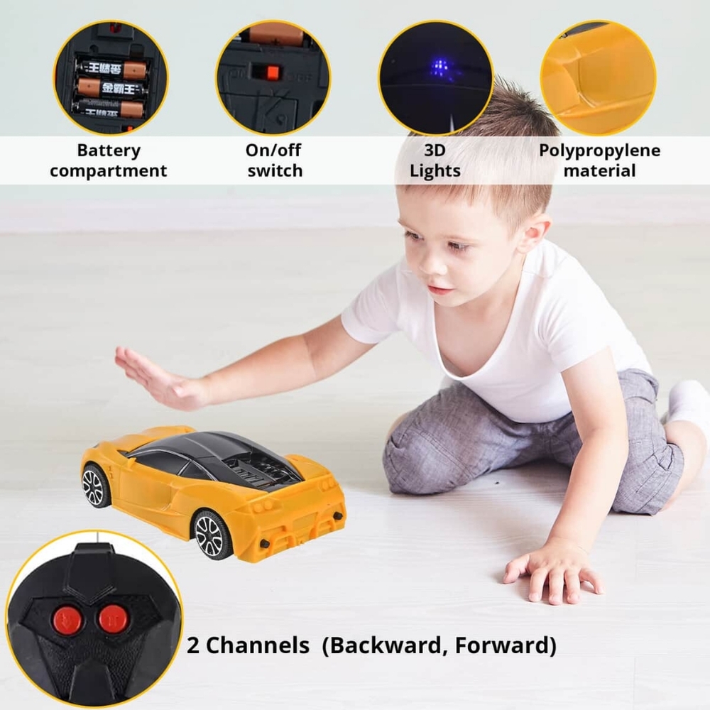 - Remote Control Simulation Model RC Yellowish Orange Car - Picture 6 of 9